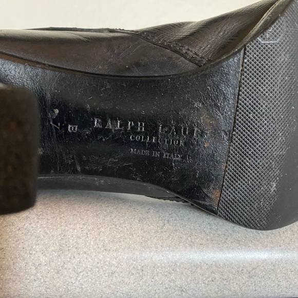 RALPH LAUREN COLLECTION Heeled Leather Boots - Picture 6 of 6